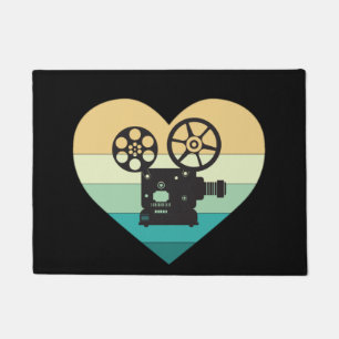 I Love Cinema Retro Movie Projector Doormat