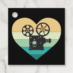 I Love Cinema Retro Movie Projector Favour Tags