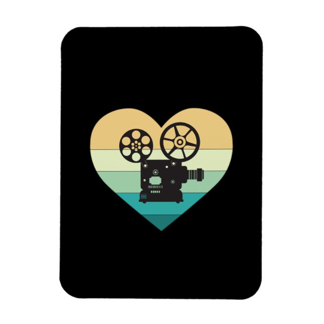 I Love Cinema Retro Movie Projector Magnet (Vertical)
