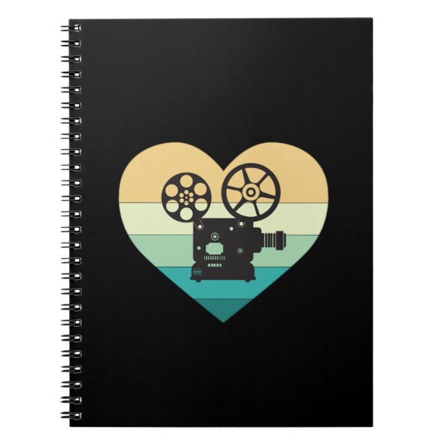 I Love Cinema Retro Movie Projector Notebook (Front)