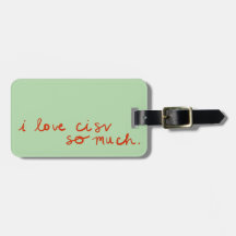 I Love CISV Luggage Tag