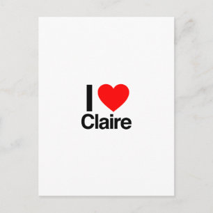 i love claire postcard