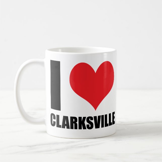 I love Clarksville Coffee Mug (Left)