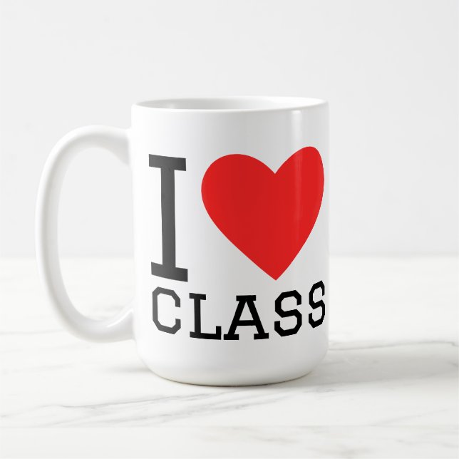 I love class coffee mug (Left)