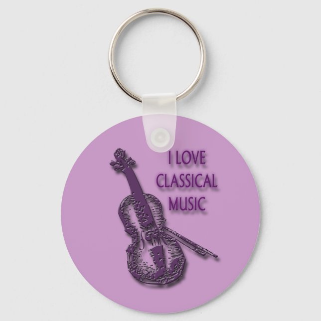 I LOVE CLASSICAL MUSIC KEY RING (Front)