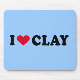 I LOVE CLAY MOUSE MAT