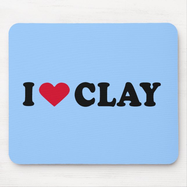 I LOVE CLAY MOUSE MAT (Front)