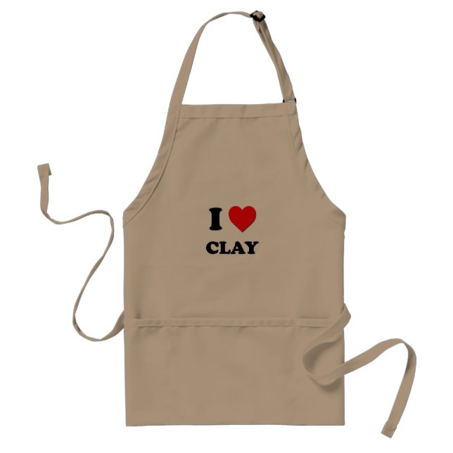 I love Clay Standard Apron (Front)