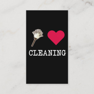I love Cleaning Funny Housekeeper Business Card
