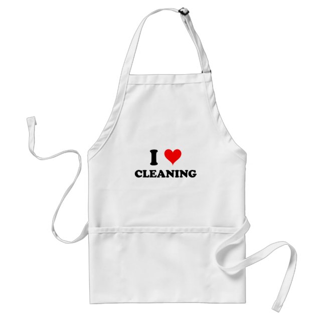 I Love Cleaning Standard Apron (Front)