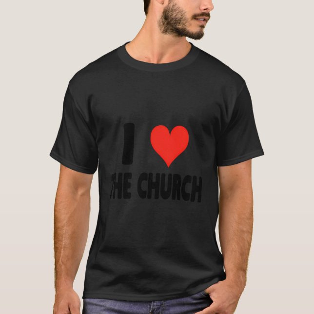 I Love Clergy - Heart Cute Funny Church Pastor Pri T-Shirt (Front)