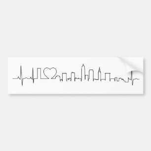 I love Cleveland in an extraordinary ecg style Bumper Sticker