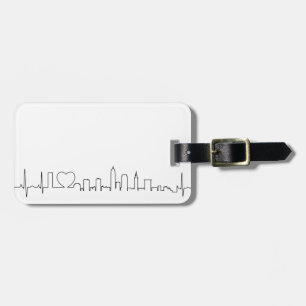 I love Cleveland in an extraordinary ecg style Luggage Tag