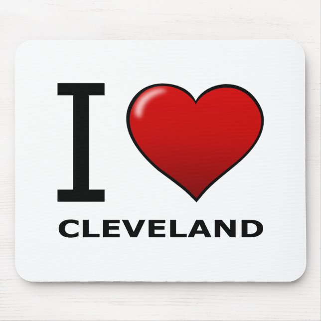 I LOVE CLEVELAND, OH - OHIO MOUSE MAT (Front)