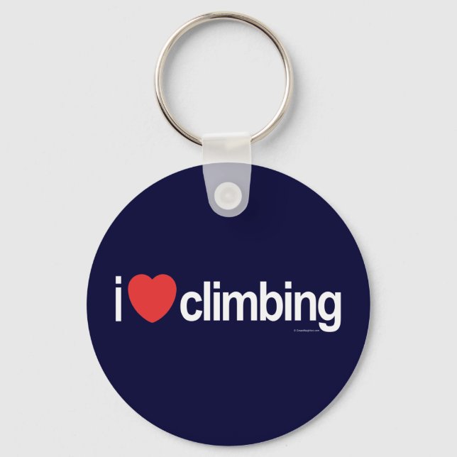 I Love Climbing Key Ring (Front)