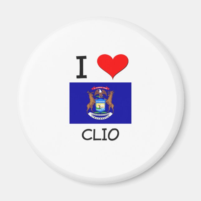 I Love Clio Michigan Magnet (Front)