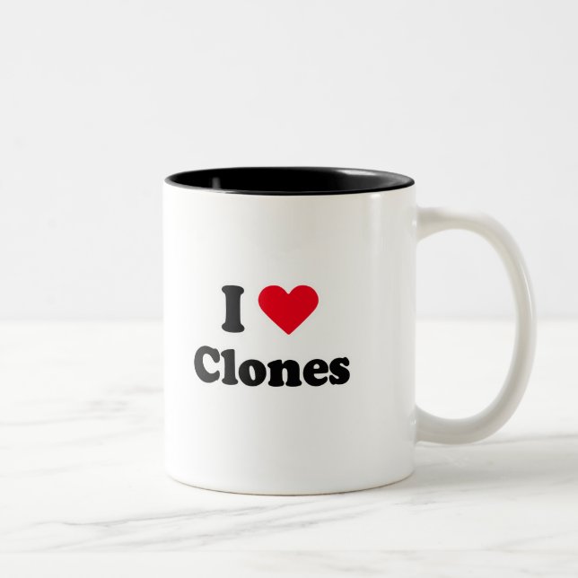 I love clones Two-Tone coffee mug (Right)