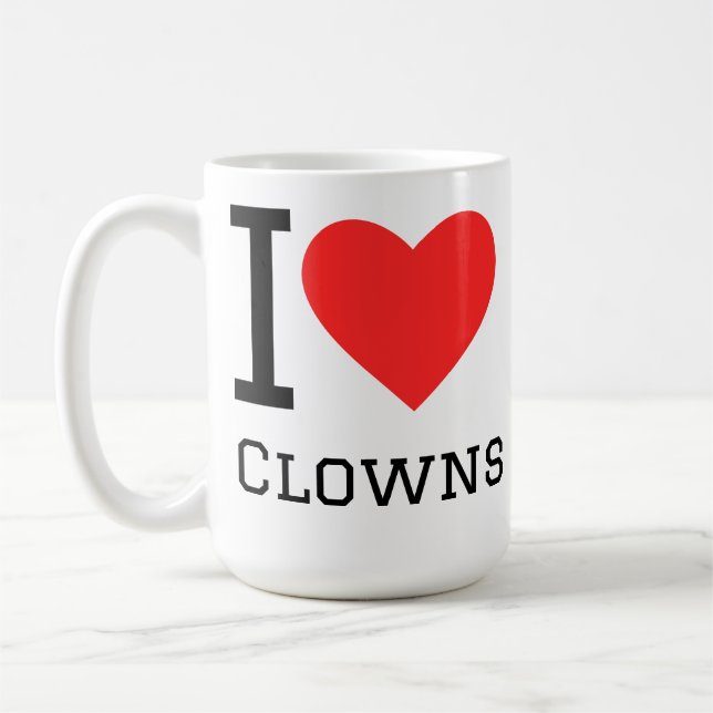 I love clowns  coffee mug (Left)