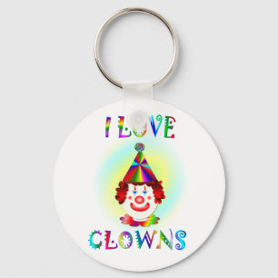 I Love Clowns Key Ring