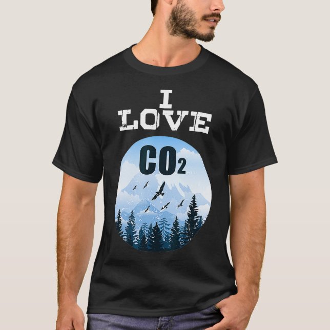 I Love CO2 AntiClimate Change Diesel Driver Demo T-Shirt (Front)