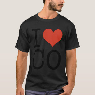 I Love Co Colorado Usa American T-Shirt