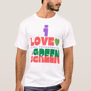 I Love Cobol Programming in Green Screen T-Shirt