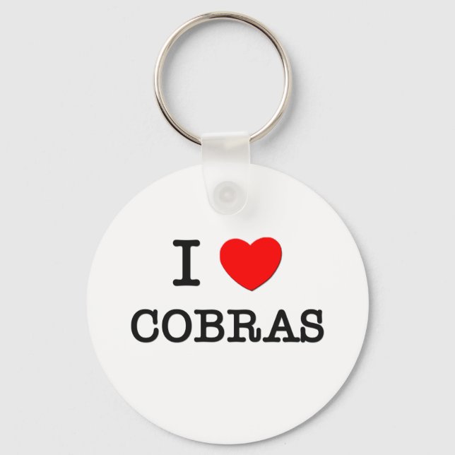 I Love COBRAS Key Ring (Front)