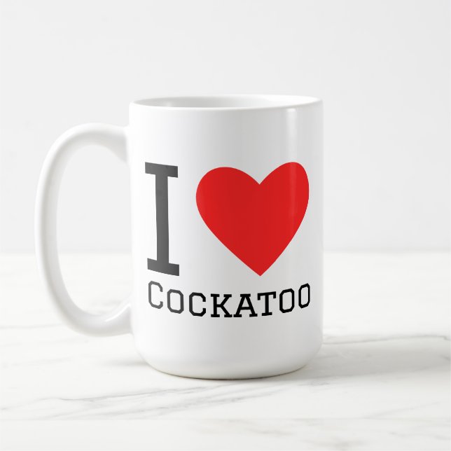 I love cockatoo coffee mug (Left)