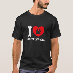 I Love Cocker Spaniel Gifts Idea Dog Lover Dog Mum T-Shirt