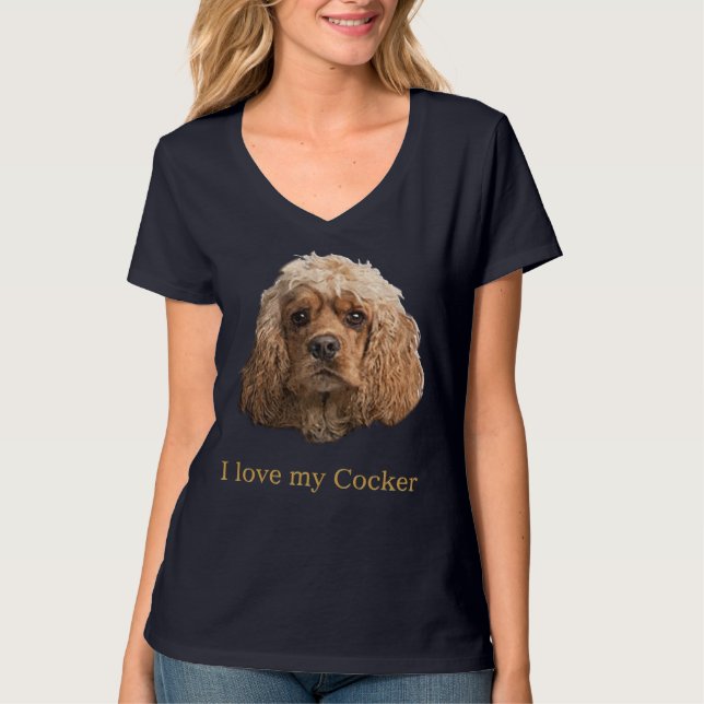  I love Cocker spaniels T-Shirt (Front)