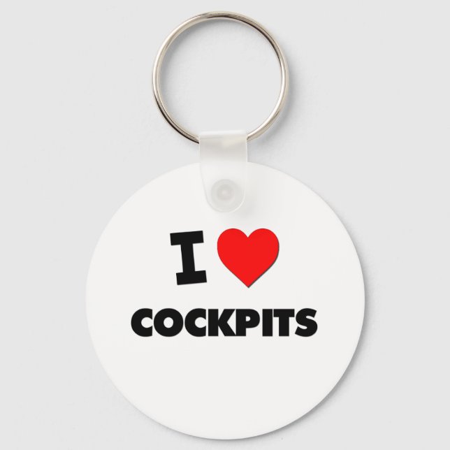 I love Cockpits Key Ring (Front)