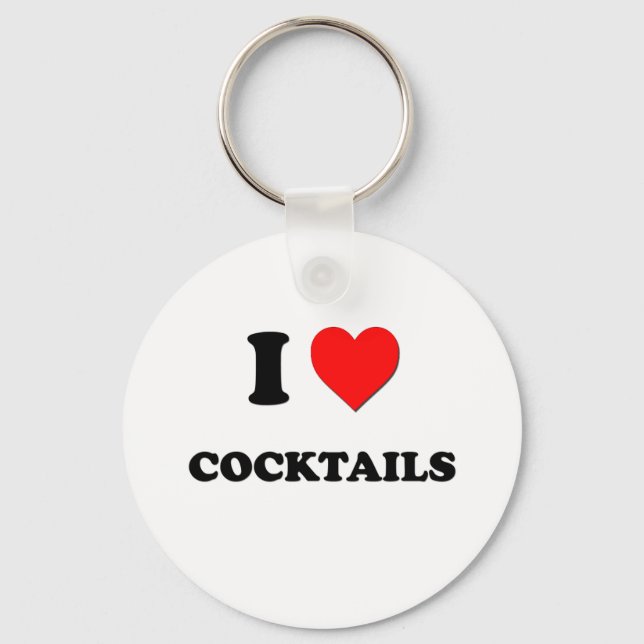I love Cocktails Key Ring (Front)