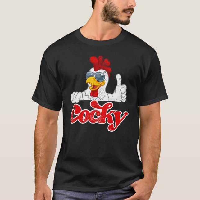 I Love Cocky  Retro Hilarious Adult Humour T-Shirt (Front)