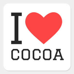I love cocoa  square sticker