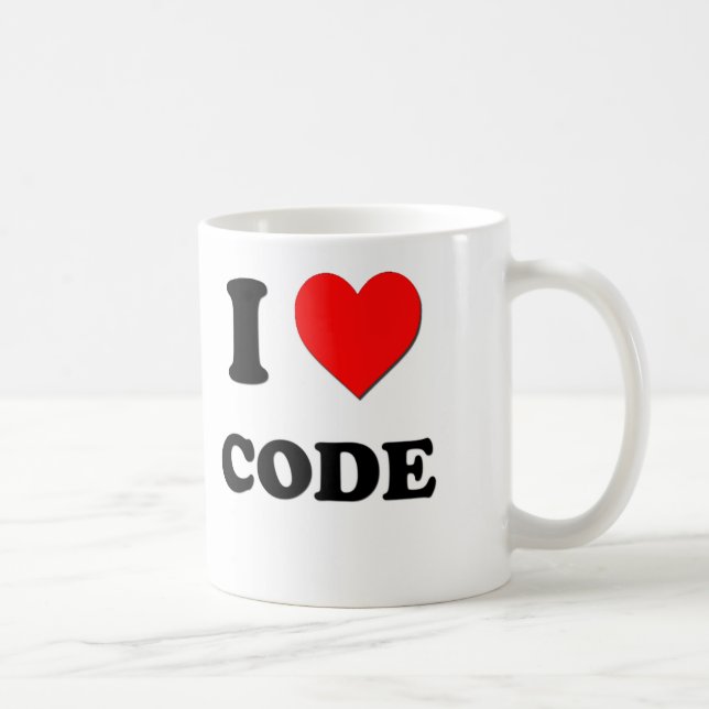 I love Code Coffee Mug (Right)
