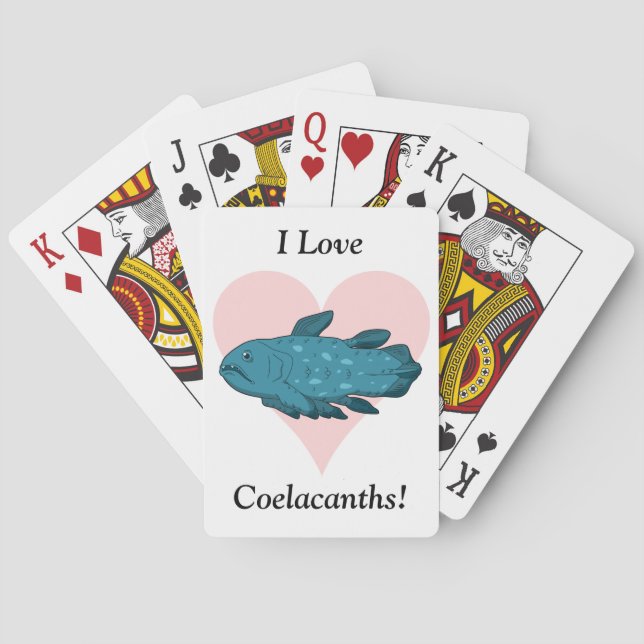 I Love Coelacanths! Playing Cards (Back)