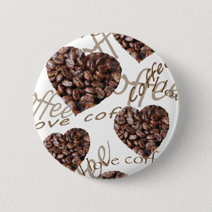 I Love Coffee!! 6 Cm Round Badge