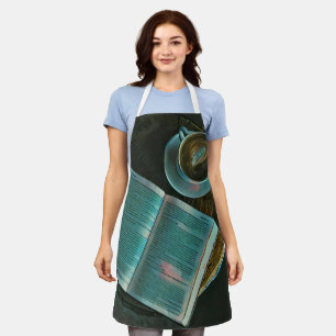 I love coffee and books apron