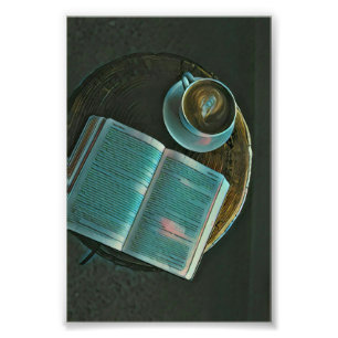 I love coffee and books photo print