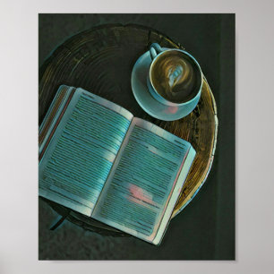 I love coffee and books poster