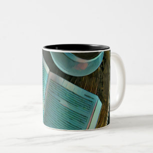 I love coffee and books Two-Tone coffee mug