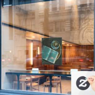 I love coffee and books window cling
