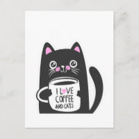 I love coffee and cats - Choose background colour