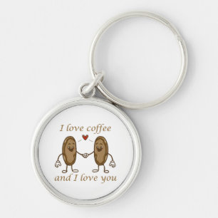 I love coffee and I love you Key Ring