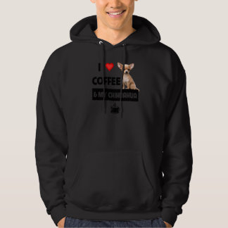 I Love Coffee And My Chihuahua Mum Dad Pet Parent Hoodie