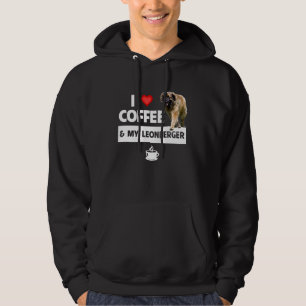 I Love Coffee and My Leonberger German Dog Mom Dad Hoodie