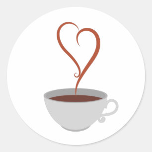 I love Coffee Classic Round Sticker