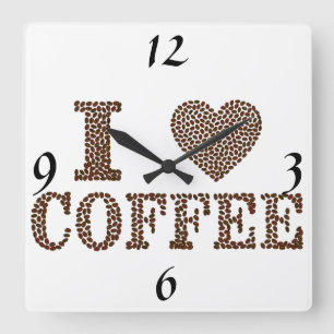 I Love Coffee Clock
