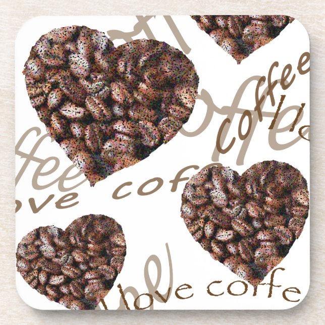 I Love Coffee!! Coaster (Front)