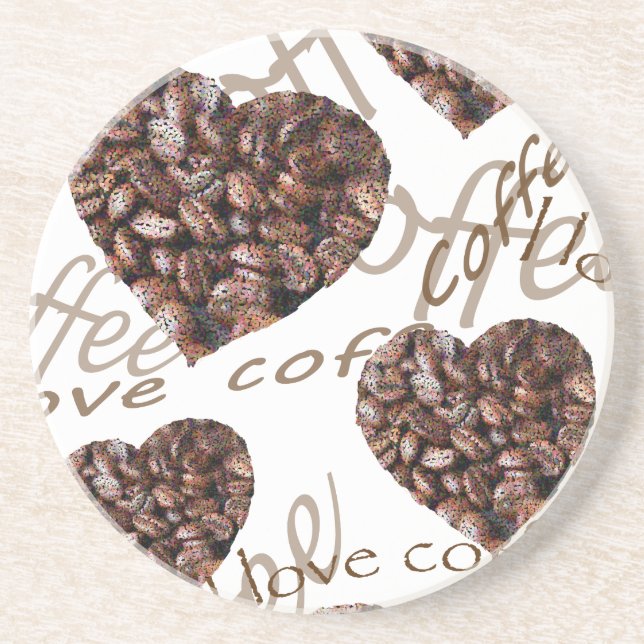 I Love Coffee!! Coaster (Front)